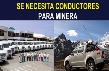 Ofertas para conductores en operaciones mineras